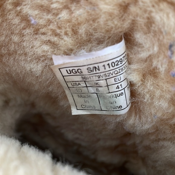 UGG Mini Bailey Bow II Exotic Leopard Print Tan Suede Womens Boots Size 10 - Picture 10 of 12